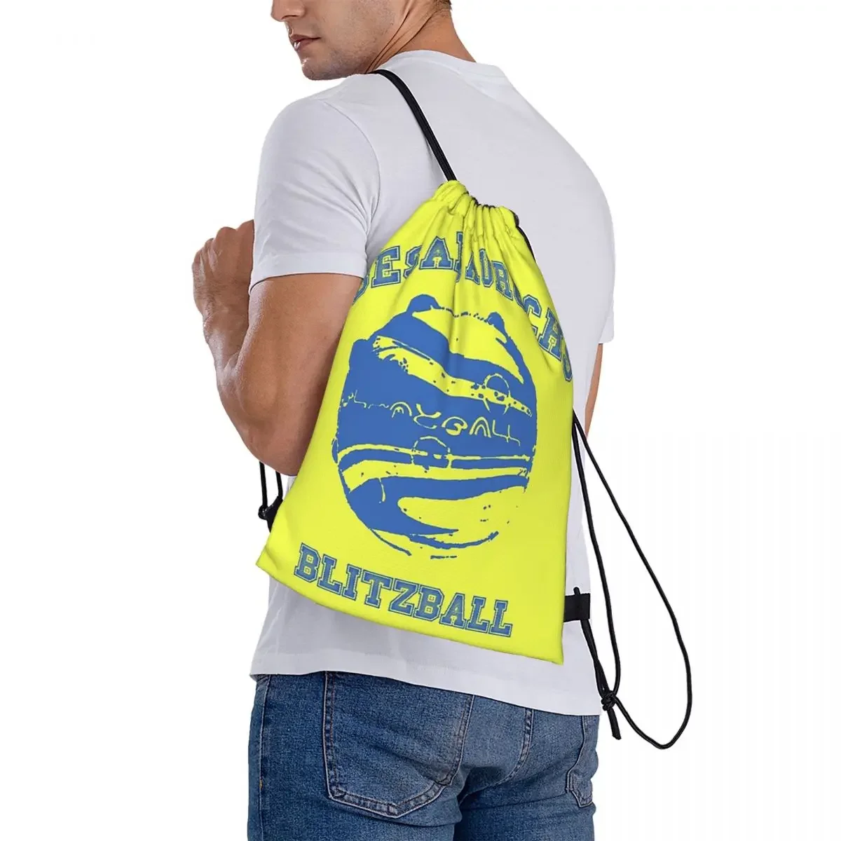 Besaid Aurochs Blitzball Mochilas, Casual portátil Drawstring sacos, pacote de bolso sapatos saco, Bookbag para viagens, escola