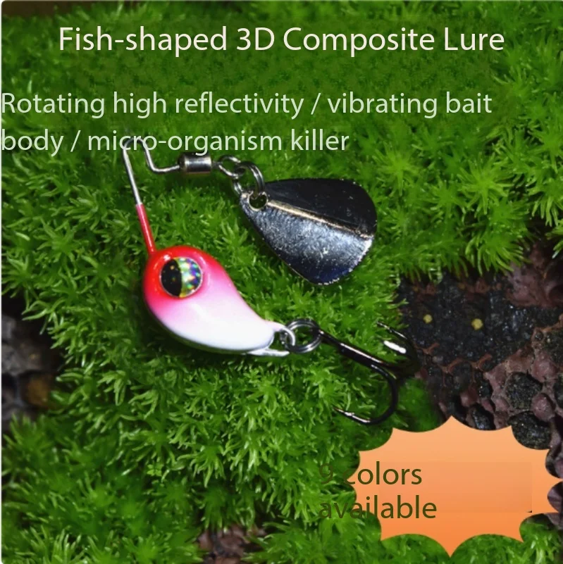 

Mini Star Composite VIB Composite Spinner Vibration Balanced LongCast Natural Flutter Blank Micro Plate for Bass Perch