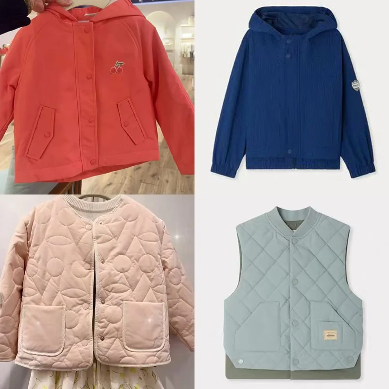 Per-sale(ship March) 2026 BP NEW Spring Baby Girls Coats Fashion Boys Jackets Kids Cotton Coat Baby Girl Summer Jackets