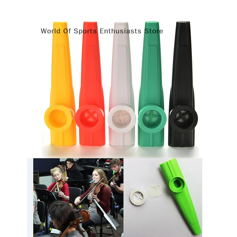 1Pc Plastic Kazoo Lightweight Portable For Beginner Flute Instrument Music Lovers Woodwind Instrument Random Color Lightweight