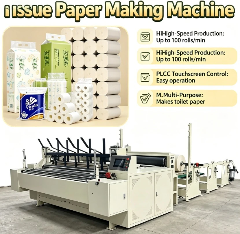 

Customized Toilet Paper Roll Cutting Machine Kitchen Paper Processing Machine Large Roll Paper Rewinding Machine