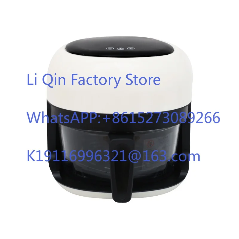 Household borosilicate glass air fryer 4.5L visual transparent touch screen multi-functional electric fryer