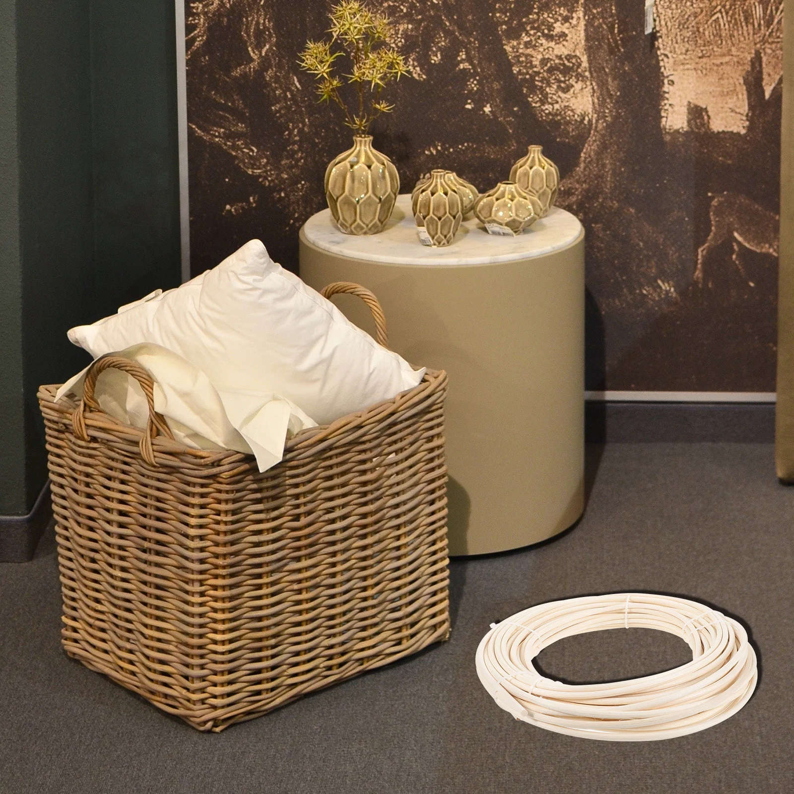 

1 Roll Rattan Cane Webbing Multifunctional DIY Weaving Material Furniture Repair Kit Basket Coasters Mat Making Supplies