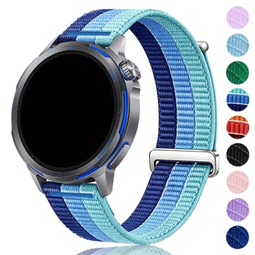 Correa de Nailon de 18mm 20mm 22mm para Garmin Venu 4 45/41mm Forerunner 165 265 255 55 245 570 47/42mm Brazalete Garmin Active 6 5