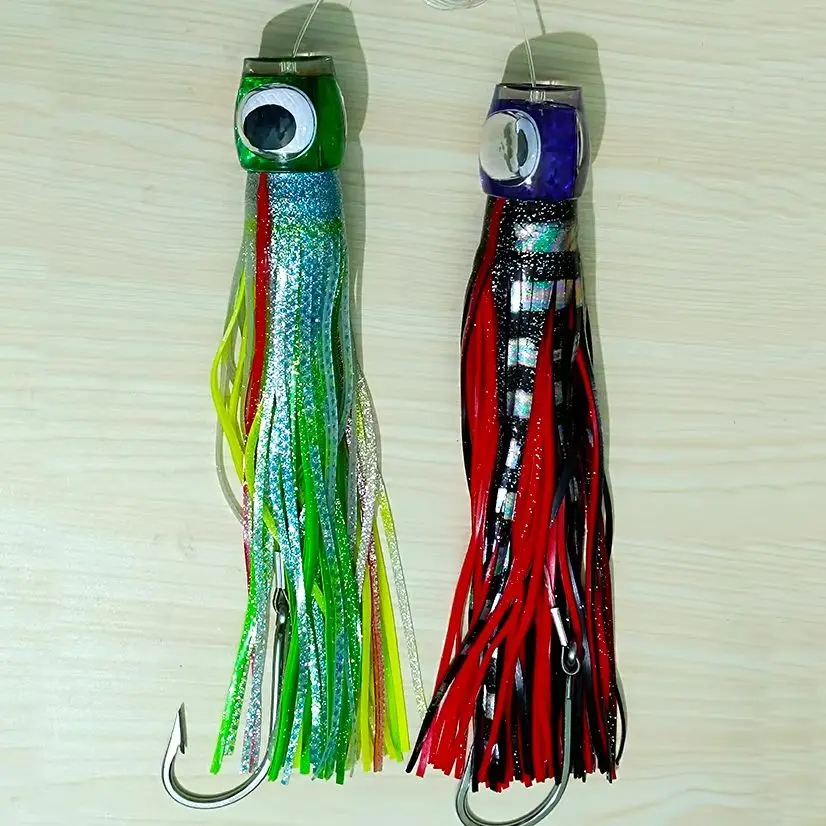 

34cm 260g Wahoo Lures Trolling Saltwater Big Game Fishing Deep Sea Boat Fishing Tuna Lures Hook for Mahi Leurre Marlin Billfish