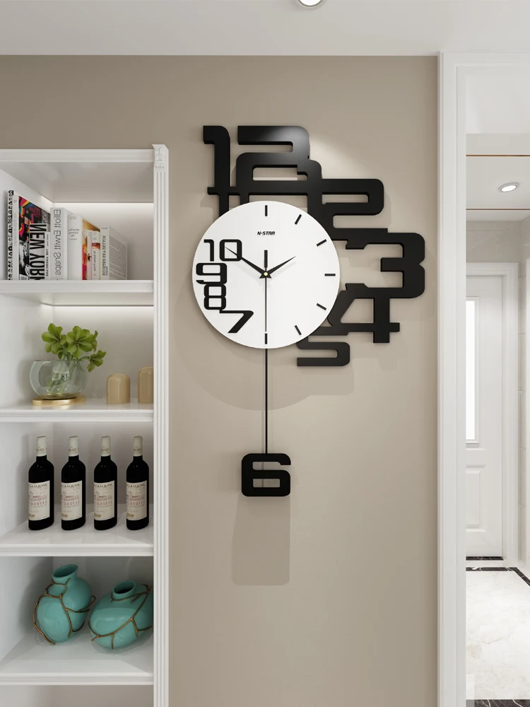 

Clock Wall Clock Living Room Table Personality Creative Swing Wall Table Modern Simple Fashion Mute Clock