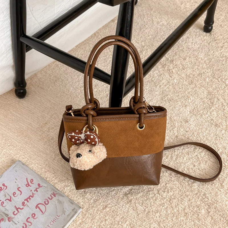 

Новая ретро-сумка с верхней ручкой, удобная и универсальная, текстурная сумка через плечо, женская модная легкая простая сумка-ведро