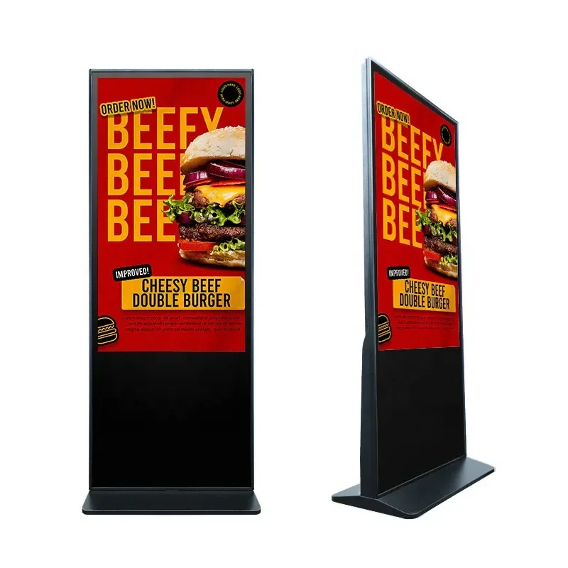 

55 Inch HD Floor Standing Indoor Advertising Player LCD Touch Screen Display Digital Signage Totem