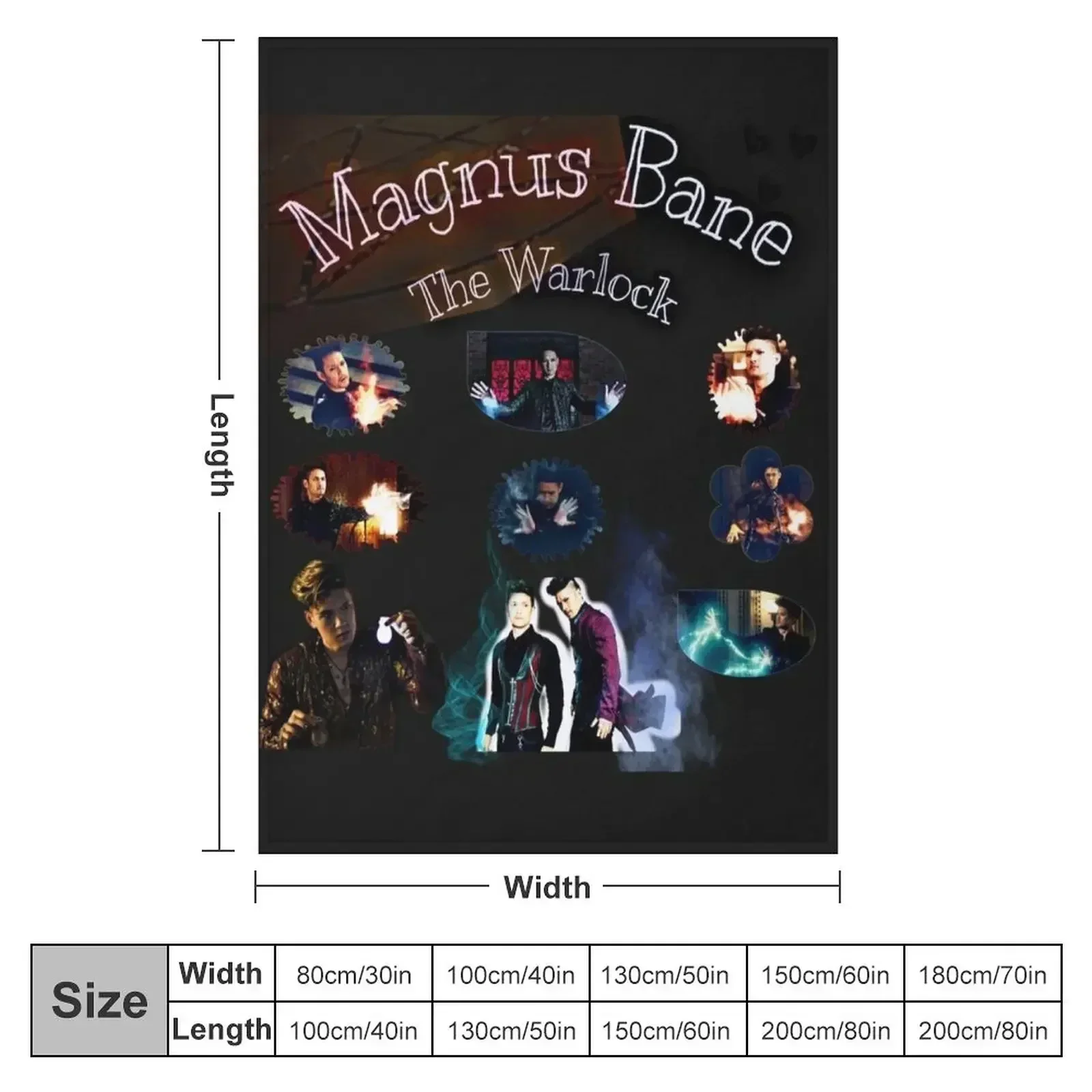 Magnus Bane The Warlock Throw Blanket warm for winter Summer Flannel Warm anime bed plaid Blankets