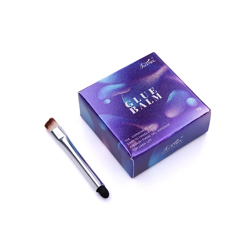 1 セットまつげ固定接着剤ラッシュリフト接着剤固体ゲル非刺激性香りのよい眉毛接着剤リフティングまつげバームメイクアップツール 12 グラム