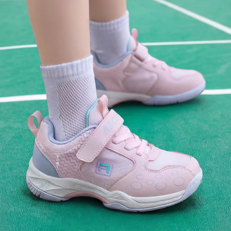 Nuove scarpe da badminton per bambini, scarpe da tennis leggere unisex, scarpe da allenamento antiscivolo, taglie 31-39