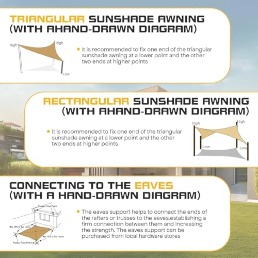 Tenda parasole per vela 8'x 10' Rec 95 Blocco UV Copertura parasole per cortile esterno Patio Prato Giardino Sandbox Carpor Grigio scuro