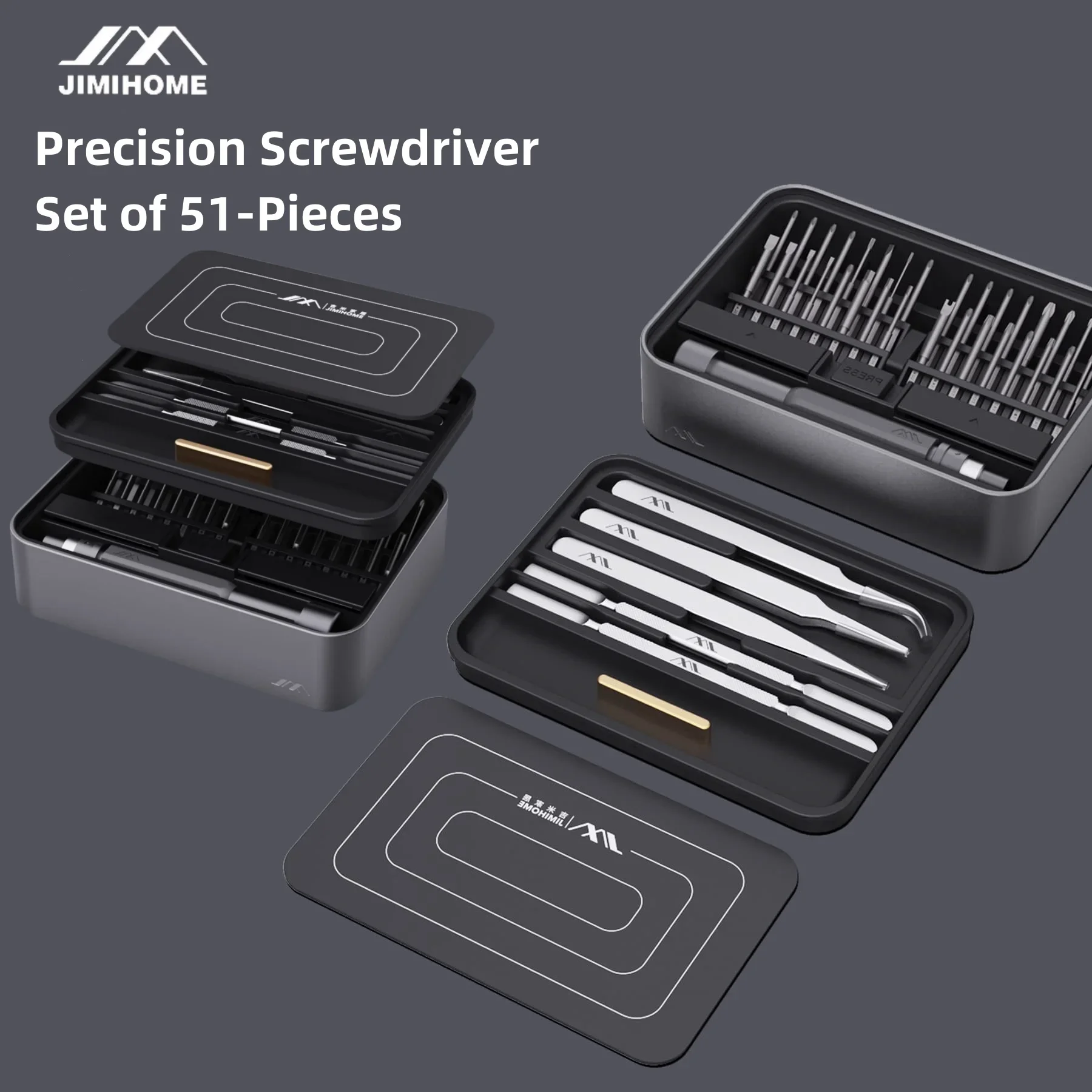 JIMIHOME 51 Pieces Precision Screwdriver Set Mini Magnetic Crewdriver Home Professional Repair Hand Tools Kit for IPhone PC