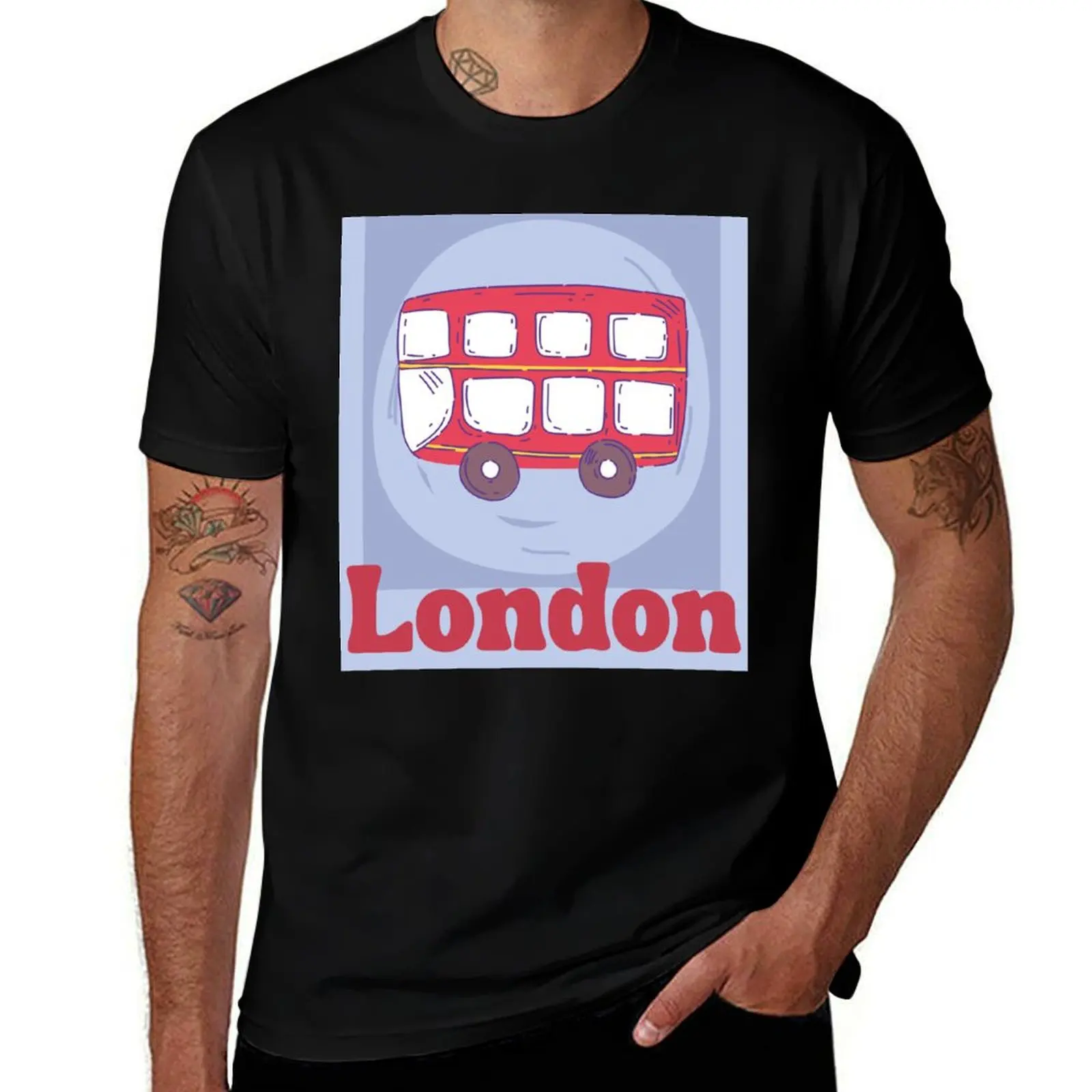 London England Design Featuring Double Decker T-Shirt Holiday Party for Men T-Shirt