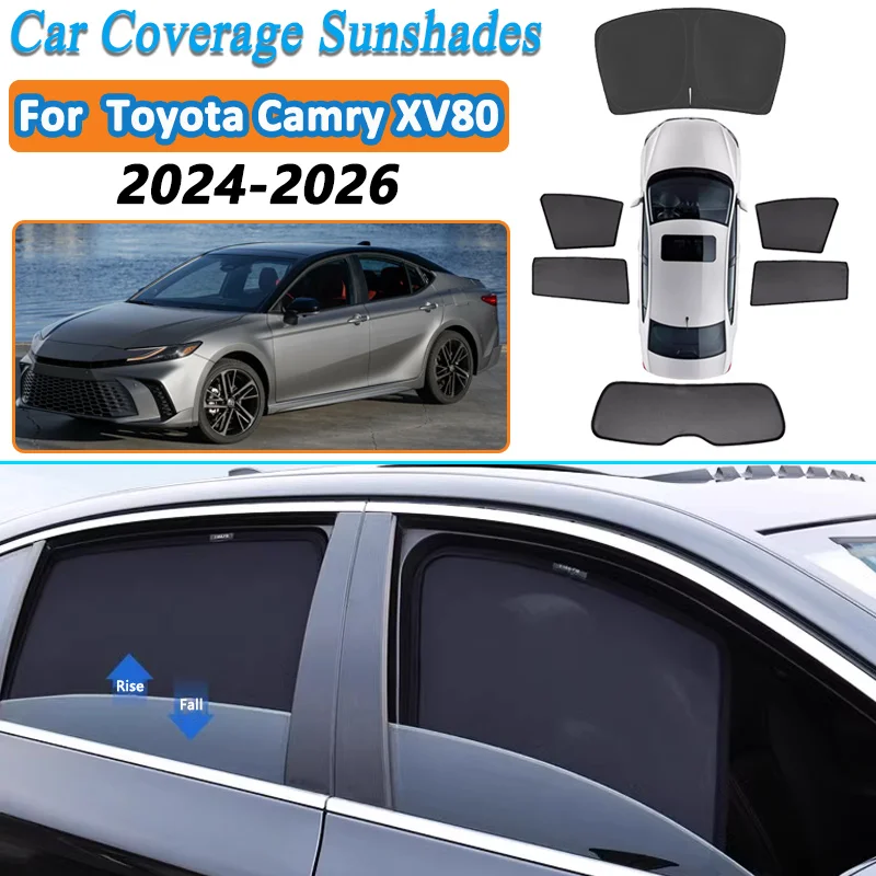 

For Toyota Camry XV80 Accessories 2024 2025 2026 Car Mesh Sun Visor Side Windows Privacy Curtain UV Protection Cover Accessorie