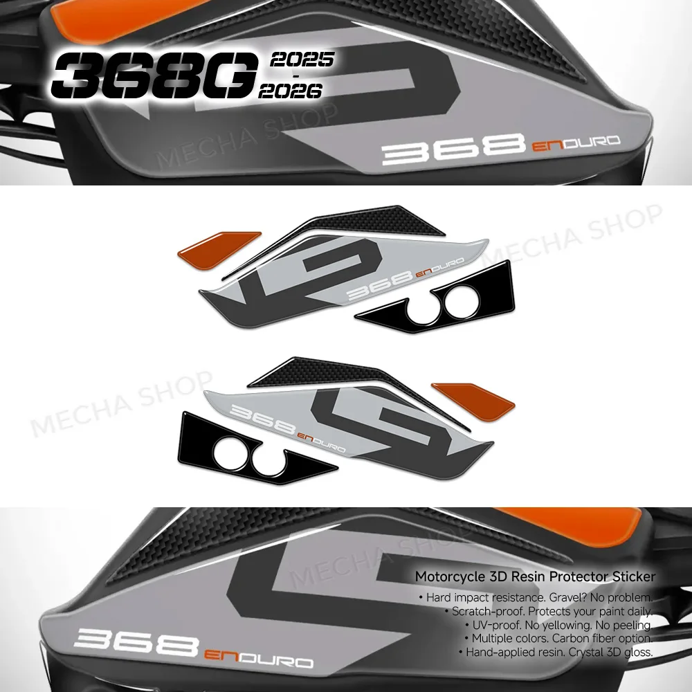 For Zontes 368G 368 G Handguard Stickers 2025 2026 Accessories 3D Resin Sticker Protection Kit