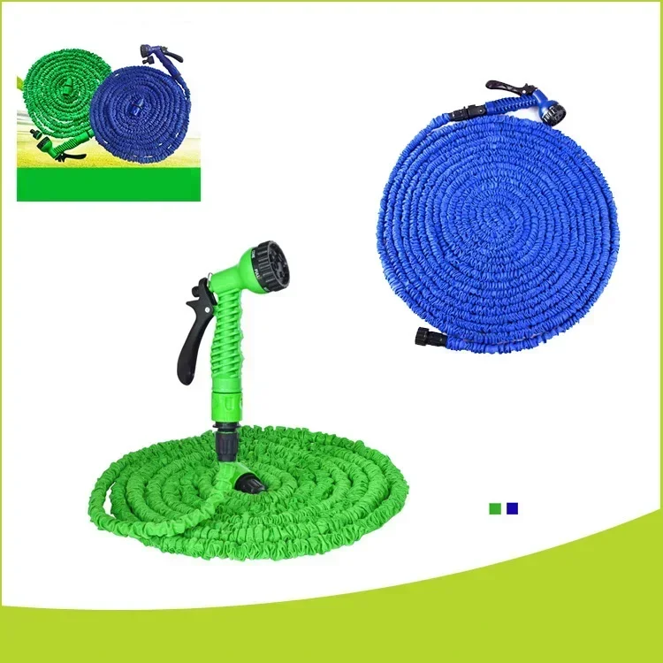 25FT-100FT Garden Hose Expandable Magic Flexible Water Hose EU Hose Plastic Hoses Pipe With Spray Gun To Watering Car Wash Spray