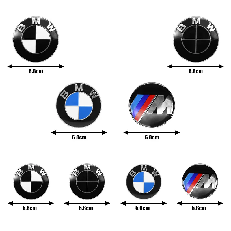 4PC ABS 56mm 68mm BMW Wheel Center Caps Rims Hubcacps For BMW M E46 E39 E60 E90 E36 E87 F10 F20 F30 X1 X3 X5 X6 50th Anniversary