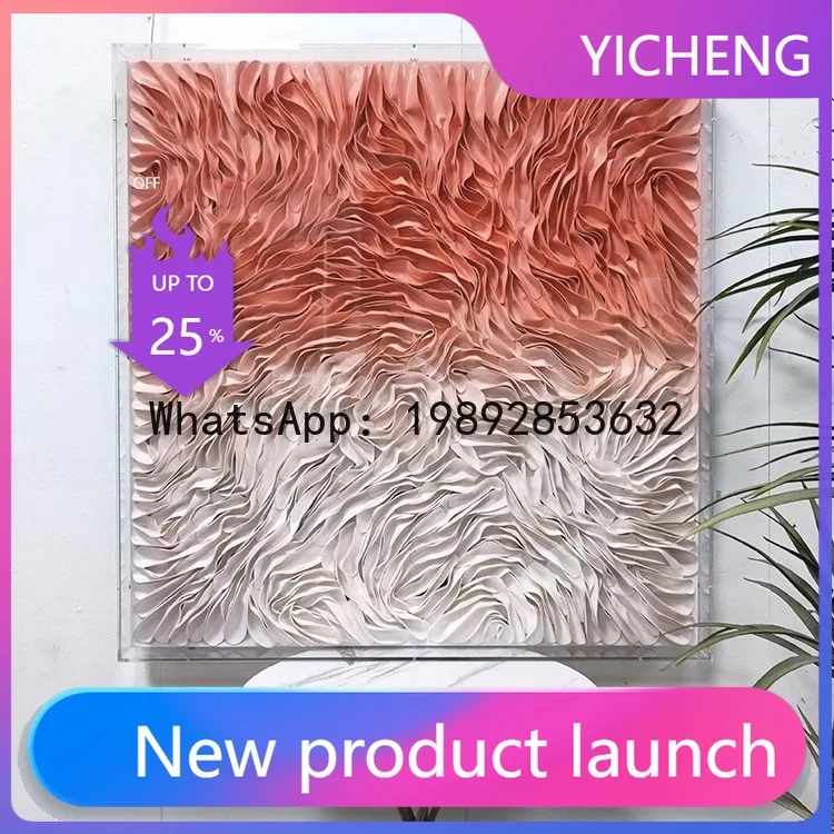 P4-1 light luxury  3D three-dimensional physical installation painting gradual change color acrylic living room