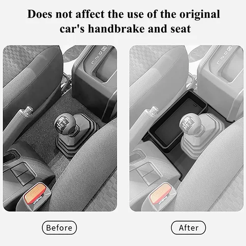 Imagen 2 del producto Caja de almacenamiento para cambio de marchas de coche, bandeja organizadora para consola central, portavasos para teléfono, accesorio Interior modelo AT para Suzuki Jimny 2024 2025