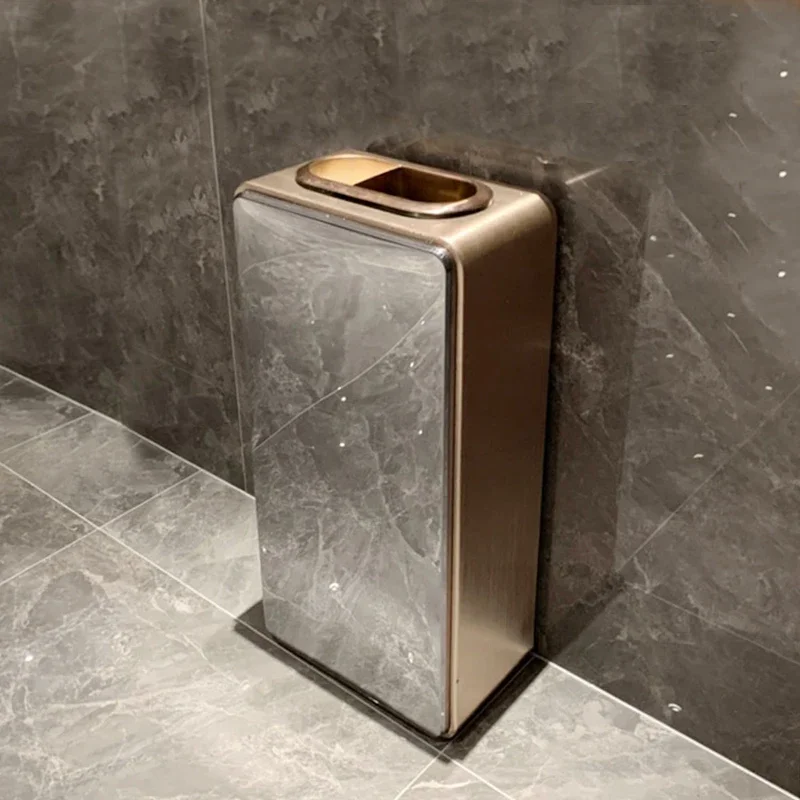 Luxury hotel trash can lobby vertical commercial elevator entrance corridor aisle floor ashtray light luxury