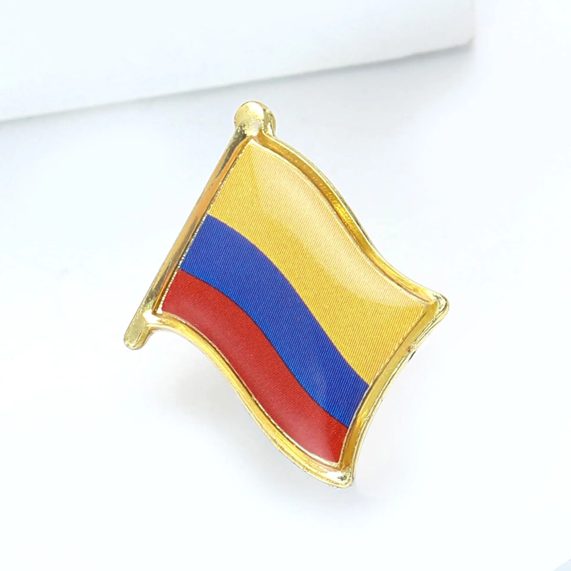 Colombia flag drip oil brooch collar needle cufflinks wholesale enamel