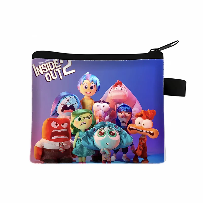 Disney Inside Out 2 Coin Purse Cute Gift Bag Children Kawaii Wallet Anime Cat Purse Zipper Mini StorageBag Birthday Gift New Hot