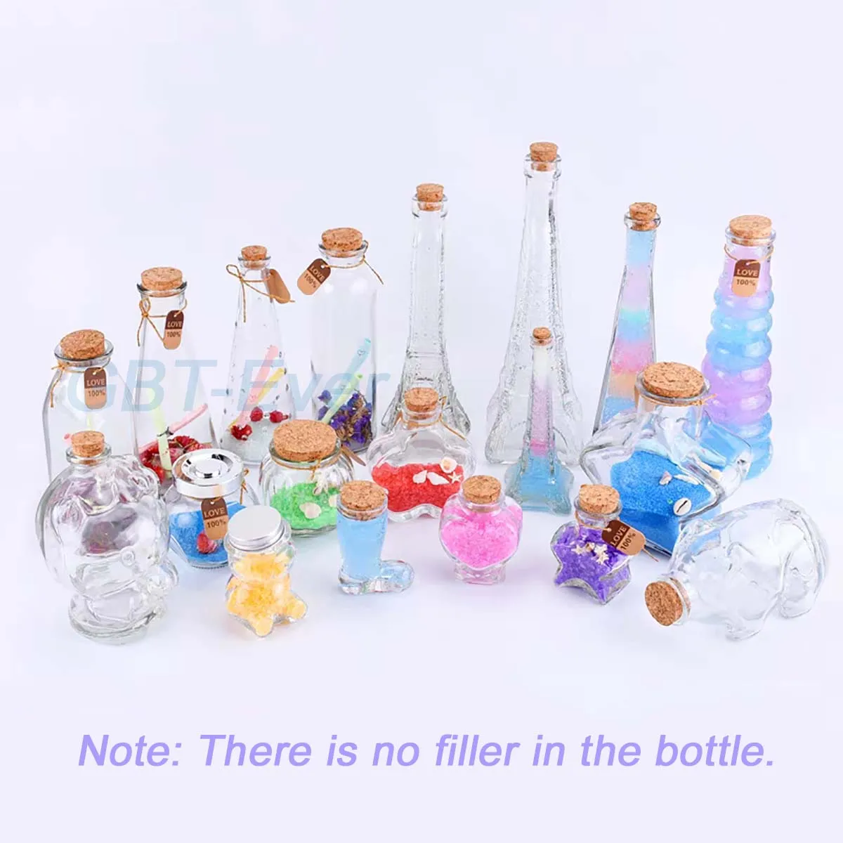 

1Pcs Transparent Glass Bottles with Cork Stoppers Clear Drifting Bottles Small Wishing Bottles Wedding Party DIY Supplies