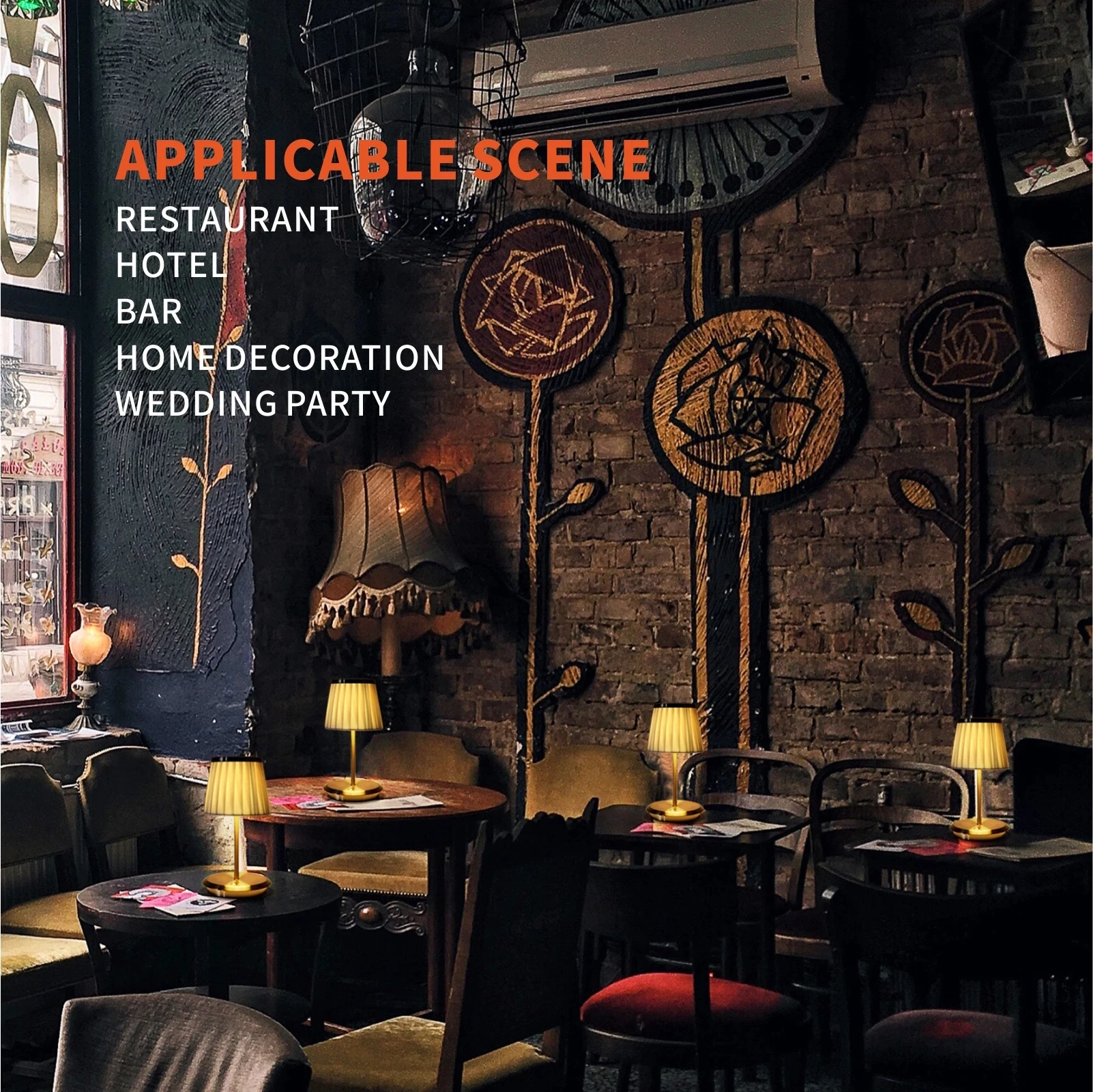 Lampe de Table Vintage à Lumière Chaude pour Décoration de Bureau