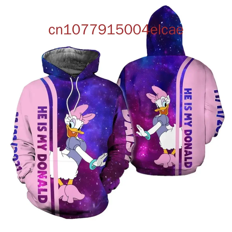 Disney Donald And Daisy Couple Hoodie Men Women's Children's 3D Printed Casual Fashion Hoodie