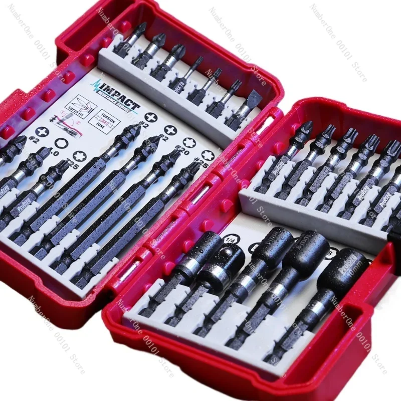 Screwdriver Steel Impact Resistant Electric Batch Combination Set Cross Electric Drill Screwdriver Head Multifunctional Magnetic