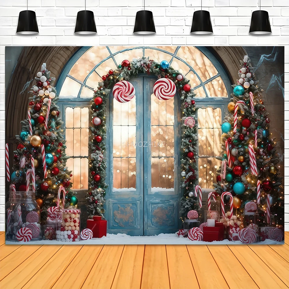 

New Year Christmas Day Festival Photography Backdrop Fireplace Winter Living Room Gift Holiday Photo Studio Background RS-26