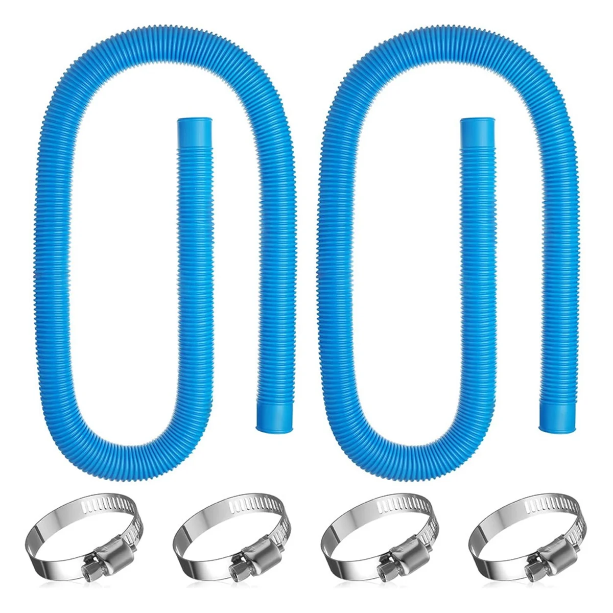 

2 Pack Pool Hoses for Above Ground Pools, 1.5In Diameter 59In Long Filter Pump Hose Compatible with Pump Model 607, 637 HOT
