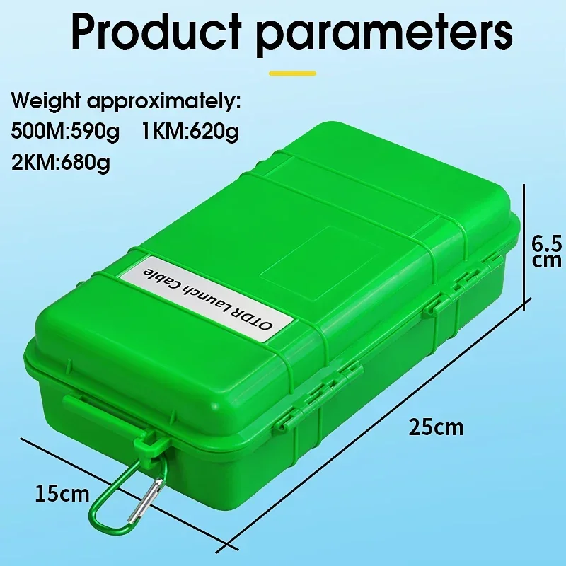 COMPTYCO SC/APC-SC/APC Fiber Optic OTDR Launch Cable Box 1310/1550nm 500M~2000M(optional) OTDR Dead Zone Eliminator