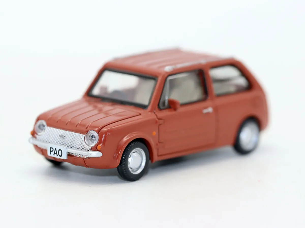 1/64 Scale Nissan PAO Retro Static Coupe Model ABS Plastic Car