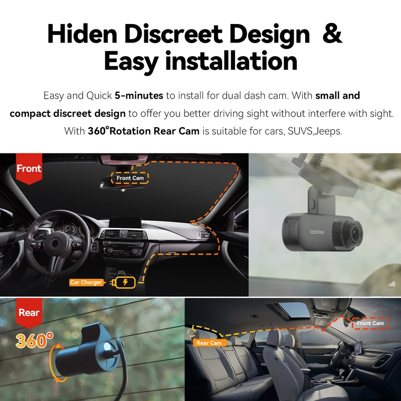Dash Cam Ddpai Mola N3 Pro 2.5K com WiFi para Carro — foto 6