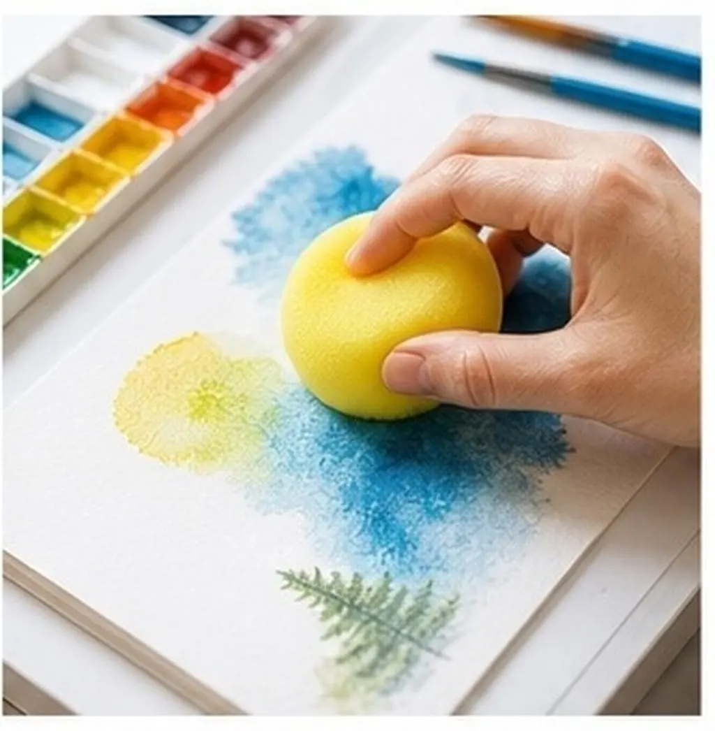 25Pcs Water Absorbing Painting Sponge Artist Watercolor Sponges Strong Absorption Paintbrush Cleaning Tool for Art Acrylic