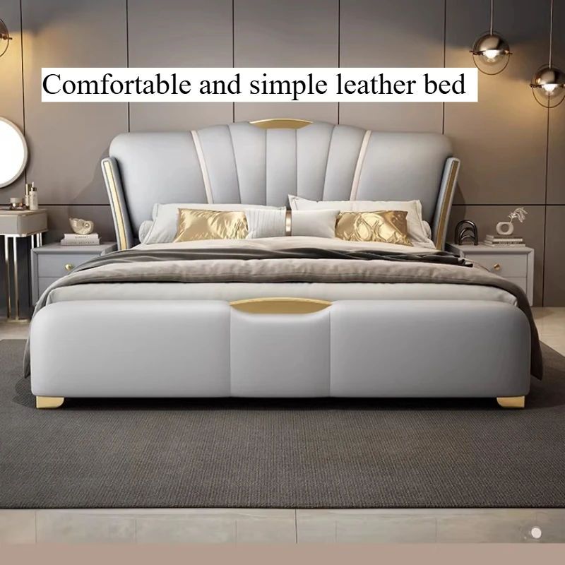 Luxury Aesthetic Bed Unique Modern Bedroom Double Bed Storage Space Upholstery Camas De Matrimonio Dormitorio Home Accessories