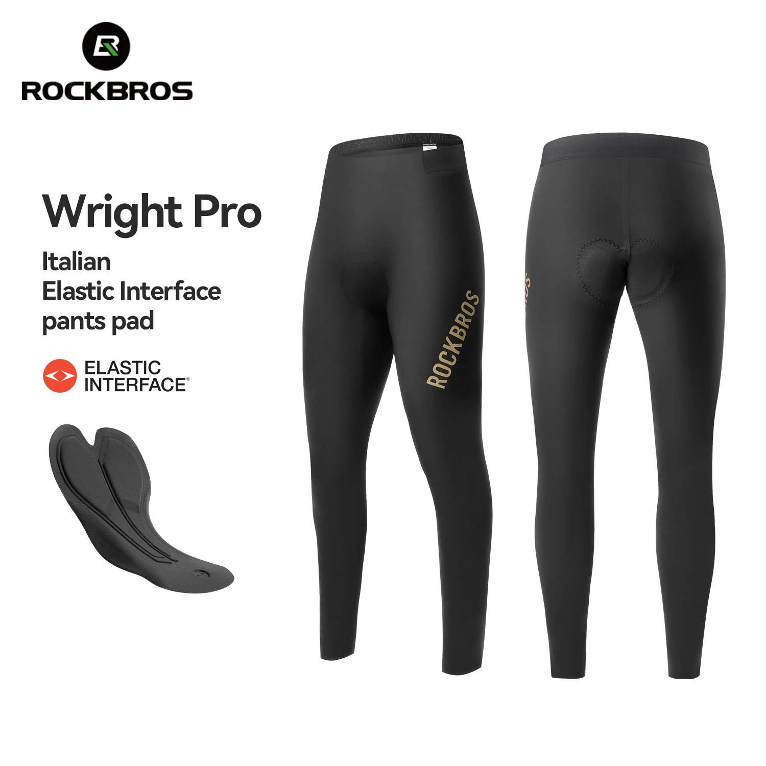 ROCKBROS Radhose, leichte, hochelastische, atmungsaktive, schnell trocknende Hose, Leggings, weiche Schwammpolsterung, Herren-Radhose