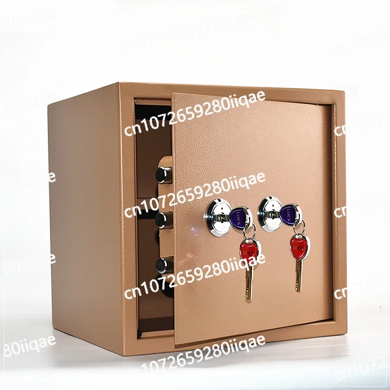 Office Small Wall Household Machinery Double Lock Elderly Anti-theft Safe Deposit Box