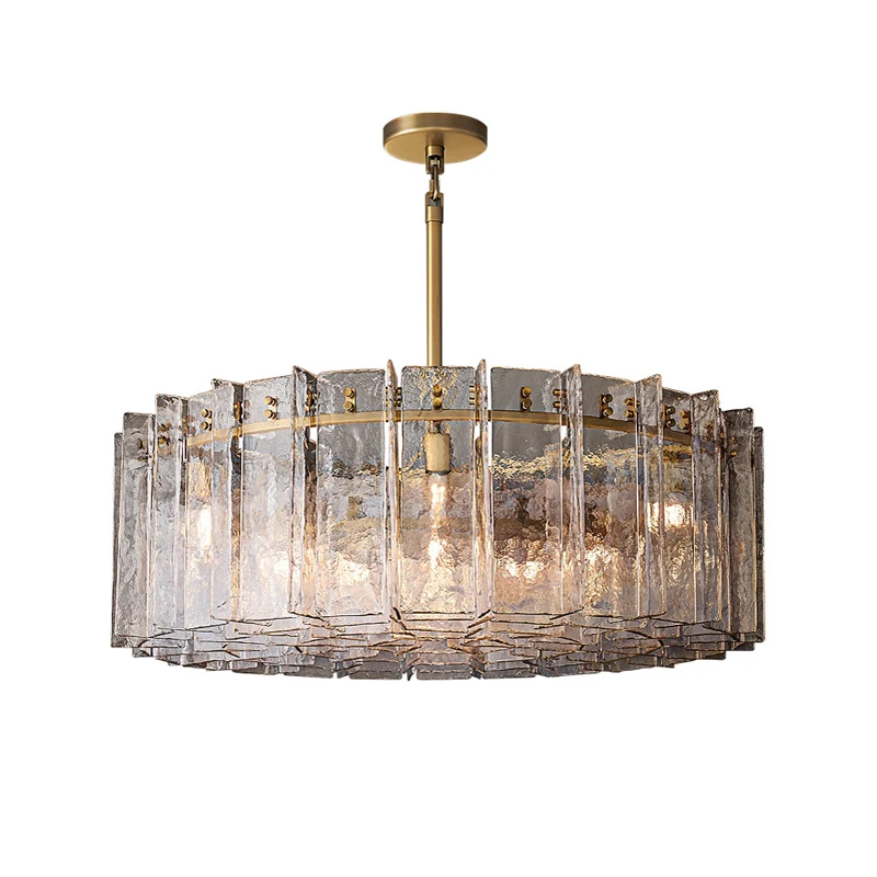 Elevate Your Living Room With Our Luxury American Retro E14 Led Chandelier High-end Pendant Light Brass Chrome Dimming Function