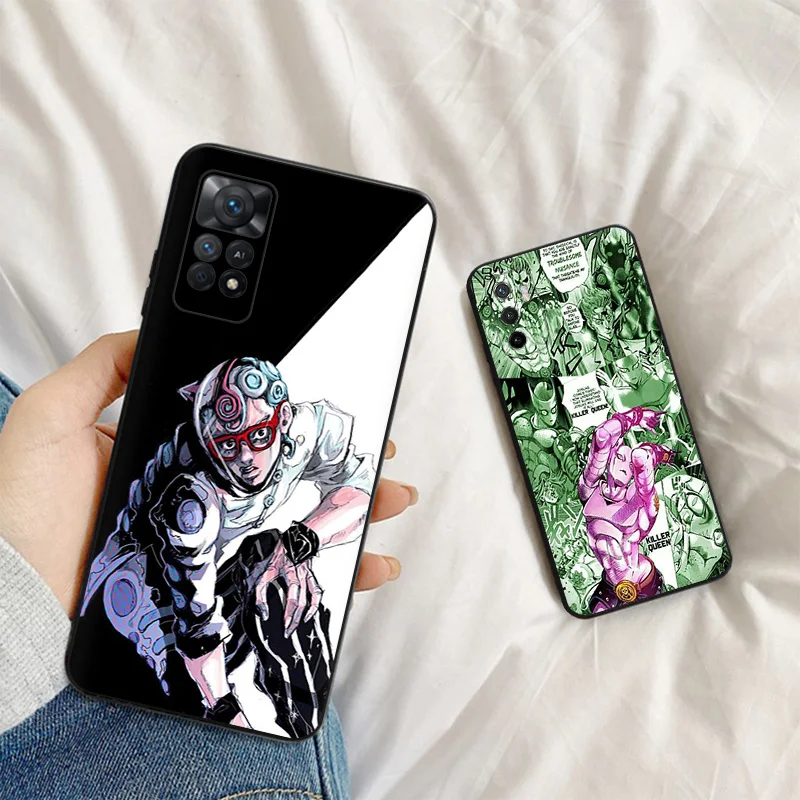 Silicone Soft Phone Case for Redmi Note 11 Pro 5G Note10 11S 10S 10A 10C JoJo Bizarre Encyclopedia Xiaomi 11 Lite 11T 10T Cover