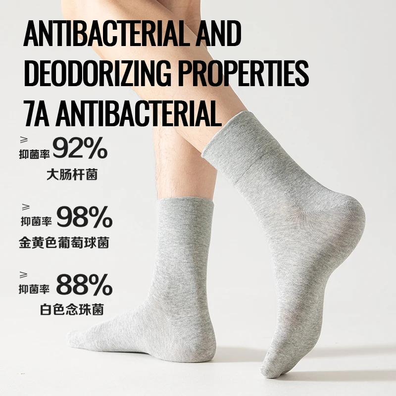 MiiOW Kaus Kaki Ukuran Besar Kaus Kaki Katun Murni Kaus Kaki Pria Anti Bau Kaki Gemuk Kaus Kaki Longgar Elastis Kaus Kaki Kompresi Kaus Kaki Tidak Mengikat untuk Lansia