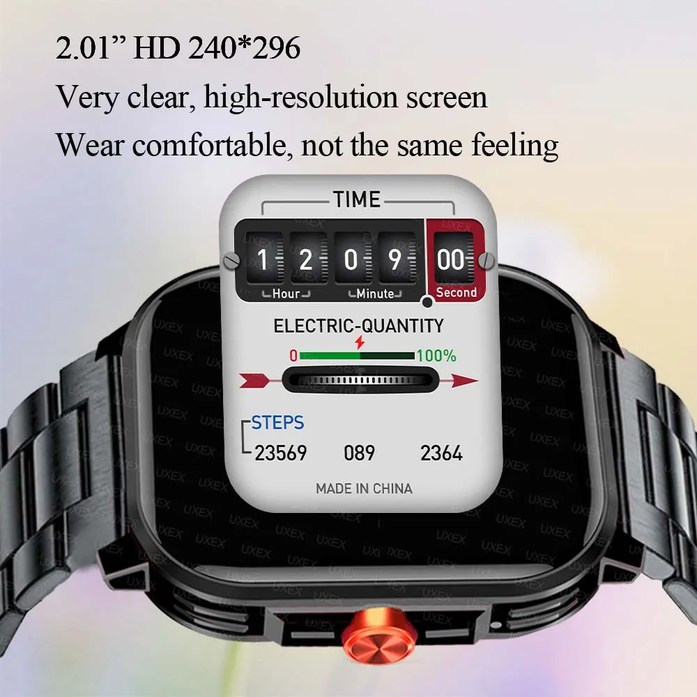 2025 2,01-дюймовые Bluetooth-смарт-часы для мужчин и женщин с полным сенсорным экраном, спортивные фитнес-шагомеры, умные часы для Android iPhone Sports
