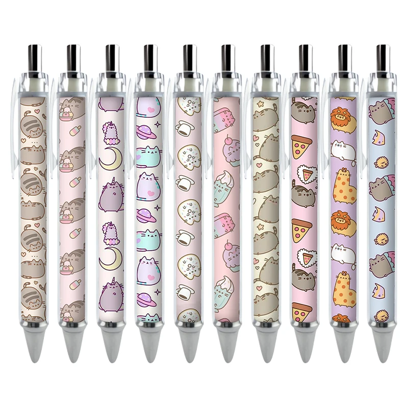 2/4 PCS Kawaii Cartoon Cat Gel Pens Animals Stationery School HD Pattern Creative Writing Supplies Caneta for Student Kids Gifts