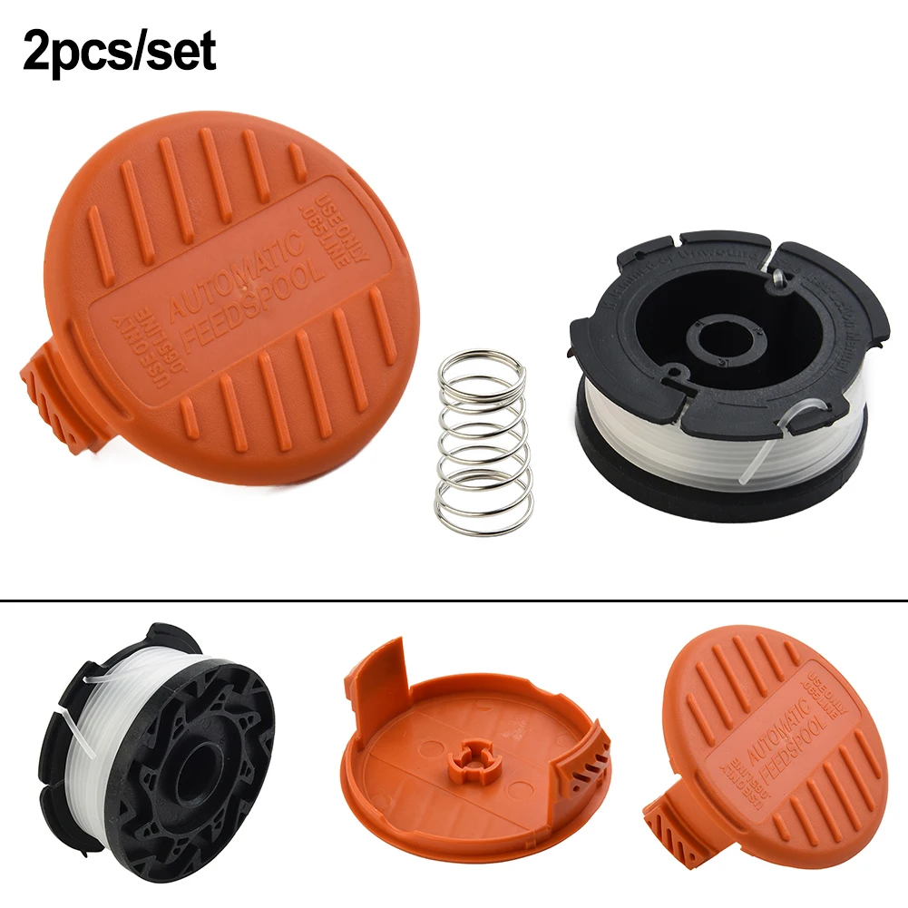 1 Set Lawn Mower Spool Cover Cap Line For  Replace Number: 385022-02 385022-03 90624846 A6481 90626046 242885-01