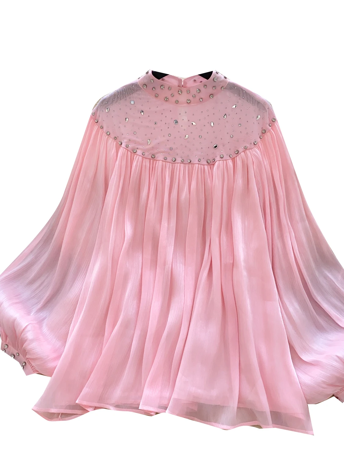 Ele Lantern Sve irt Women's Loose Fit Polyester Fiber Long Sve Breathable Korean Sle Office Wear  Color