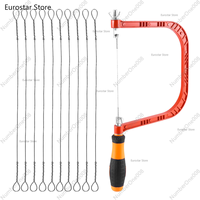 6 Inch Coping Saw Hand Saw, Fret Saw Coping Frame and Extra 20 Pcs Replacement Blades Set for Wood,Plastic, Rubber, Ect