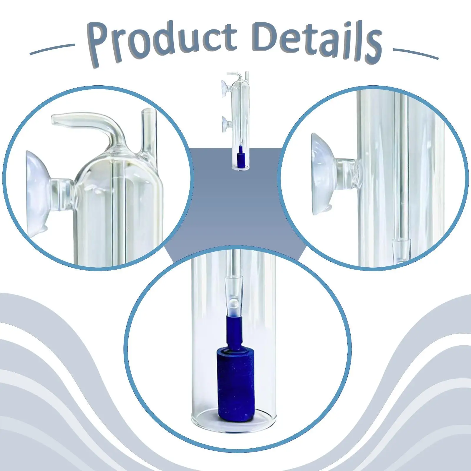 Aquarium CO2 Diffuser Transparent High Performance Professional Fish Tank Accessories Aquarium Equipment Dissolved Oxygen Device