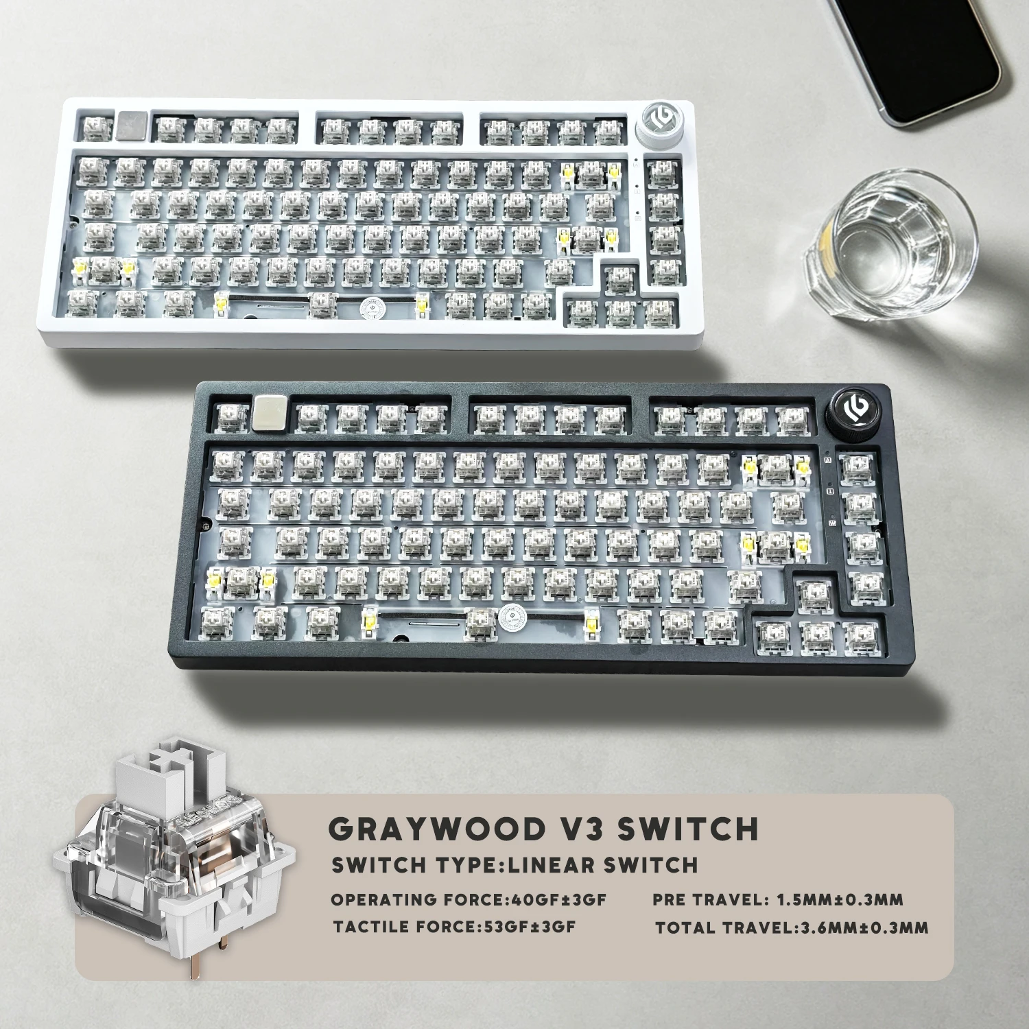 Teclado Mecânico LEOBOG Hi75C Hi75C Pro em Alumínio, Bluetooth 2.4